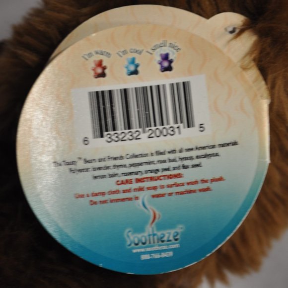 plush sootheze chocolate bear NWT stuffed animal (496w) - Picture 11 of 11